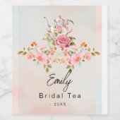 Thema: Tea Party Wijn Etiket (Enkel label)
