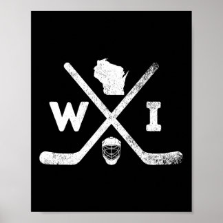 Thema Team Staat Wisconsin Hockey  Poster