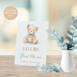 Thema Teddybeer Baby Shower Favor Taal Tafelbord Reclamebord Met Voetstuk