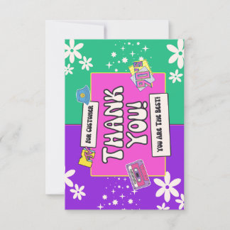 Thema-Thank You Card uit de jaren 90 Bedankkaart