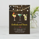 Thema-themauitnodiging voor cocktailparty kaart (Staand voorkant)