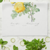 THEMA TOWEL : REDOUTÉ : GEEL ROSE THEEDOEK (Gevouwen)