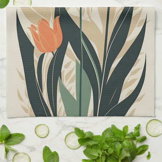 Thema Tulp Natuur Theedoek (Gevouwen)