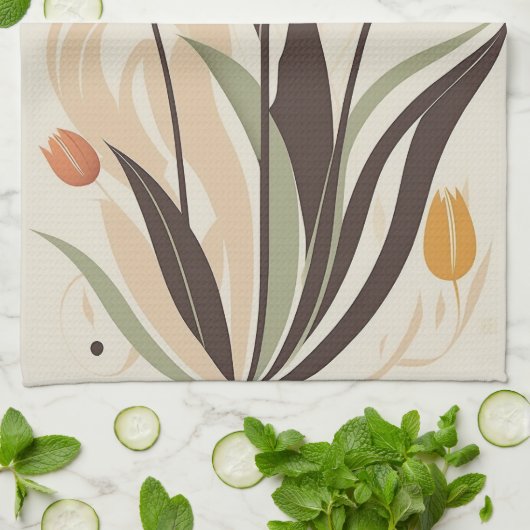 Thema Tulp Natuur Theedoek (Gevouwen)