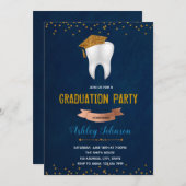 Thema-uitnodiging voor tandheelkundig afstuderen kaart (Voorkant / Achterkant)