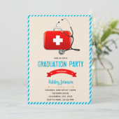 Thema-uitnodiging voor verpleegkundig afstuderen kaart (Staand voorkant)