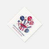 Thema van 4 juli servet (Hoek)