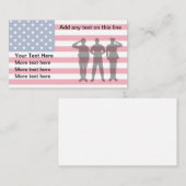 Thema van Amerikaanse militaire veteranen Visitekaartje (Voorkant / Achterkant)