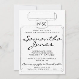 Thema van Black & White PARIS FABULOUS 50th Birthd Kaart