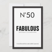 Thema van Black & White PARIS FABULOUS 50th Birthd Kaart (Achterkant)