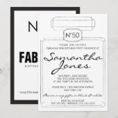 Thema van Black & White PARIS FABULOUS 50th Birthd Kaart (Voorkant / Achterkant)