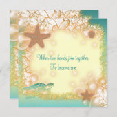 thema van de beach bruiloft kaart (Voorkant / Achterkant)