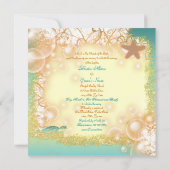 thema van de beach bruiloft kaart (Achterkant)