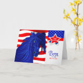 Thema van de Britse patriottische paarden van 4 ju Kaart (Gele Bloem)