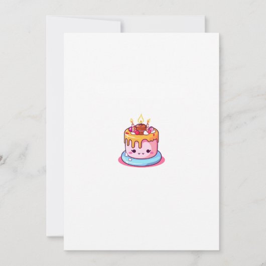 Thema van de cake, cake ontwerp, leuke cake kaart (Voorkant)