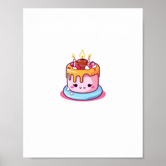 Thema van de cake, cake ontwerp, leuke cake poster (Voorkant)