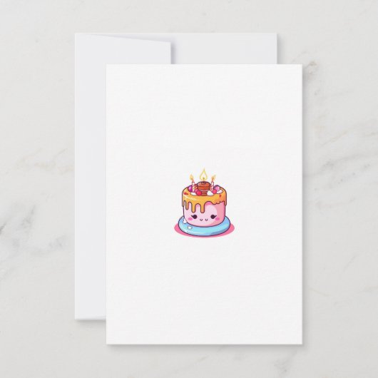 Thema van de cake, ontwerp van de cake, leuke cake bedankkaart (Voorkant)