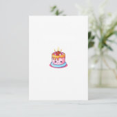 Thema van de cake, ontwerp van de cake, leuke cake bedankkaart (Staand voorkant)