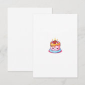 Thema van de cake, ontwerp van de cake, leuke cake bedankkaart (Voorkant / Achterkant)