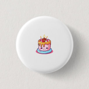 Thema van de cake, ontwerp van de cake, leuke cake ronde button 3,2 cm