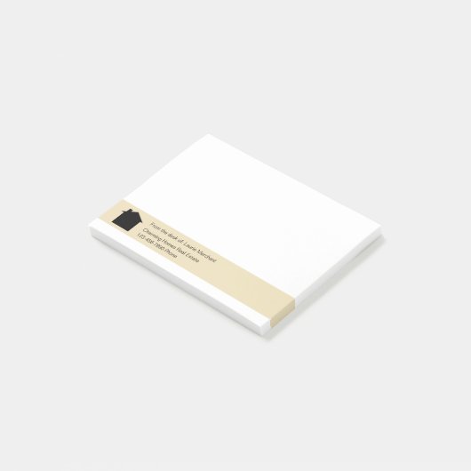 Thema van de diensten van onroerend goed post-it® notes (Schuin)