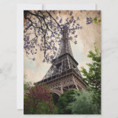 Thema van de Eiffeltoren voor het Franse huwelijk Kaart (Achterkant)