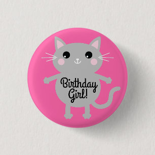 Thema van de geboorte van het Kind Cute Kat Ronde Button 3,2 Cm