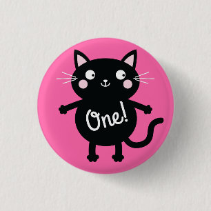 Thema van de geboorte van het Kind Cute Kat Ronde Button 3,2 Cm