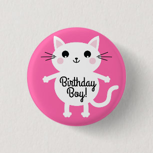 Thema van de geboorte van het Kind Cute Kat Ronde Button 3,2 Cm