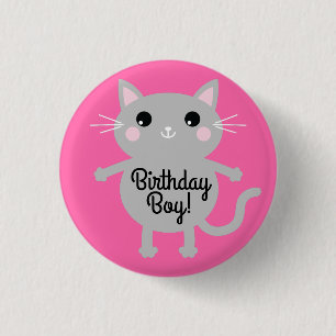 Thema van de geboorte van het Kind Cute Kat Ronde Button 3,2 Cm