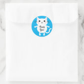 Thema van de geboorte van het Kind Cute Kat Ronde Sticker (Tas)
