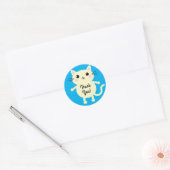 Thema van de geboorte van het Kind Cute Kat Ronde Sticker (Envelop)