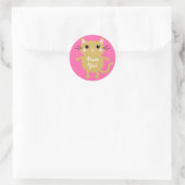 Thema van de geboorte van het Kind Cute Kat Ronde Sticker (Tas)