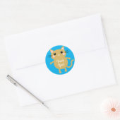 Thema van de geboorte van het Kind Cute Kat Ronde Sticker (Envelop)