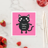 Thema van de geboorte van het Kind Cute Kat Servet (Insitu)