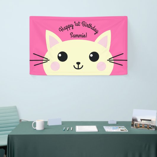 Thema van de geboorte van het Kind Cute Kat Spandoek (Beurs)