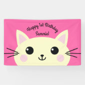 Thema van de geboorte van het Kind Cute Kat Spandoek (Horizontaal)