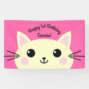 Thema van de geboorte van het Kind Cute Kat Spandoek