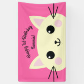 Thema van de geboorte van het Kind Cute Kat Spandoek (Verticaal)