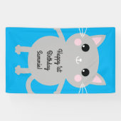 Thema van de geboorte van het Kind Cute Kat Spandoek (Horizontaal)