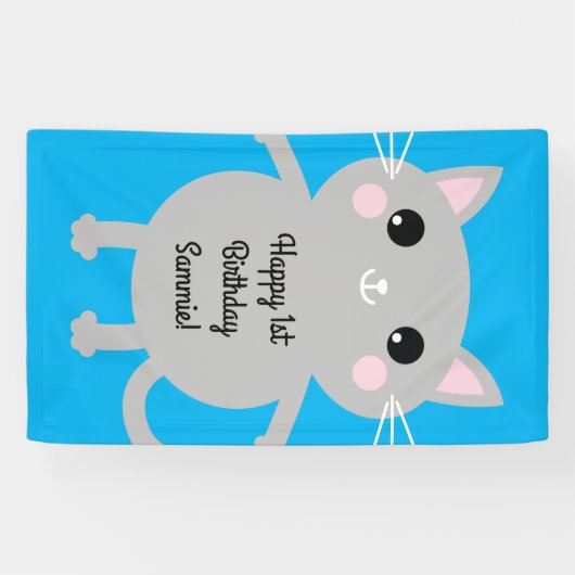 Thema van de geboorte van het Kind Cute Kat Spandoek (Horizontaal)