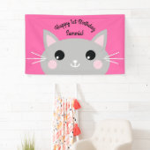 Thema van de geboorte van het Kind Cute Kat Spandoek (Insitu)