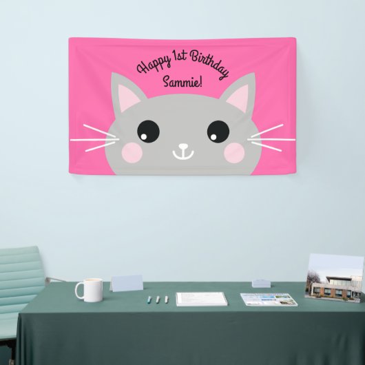 Thema van de geboorte van het Kind Cute Kat Spandoek (Beurs)