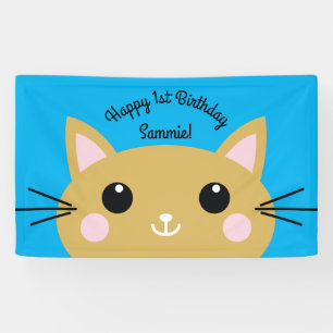 Thema van de geboorte van het Kind Cute Kat Spandoek