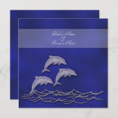 Thema van de het huwelijks het elegante partij van kaart (Voorkant / Achterkant)