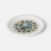 THEMA VAN DE NATIONALE PARK YELLOWSTONE PAPIEREN BORDJE (Gekanteld)