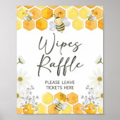 Thema van de Raffle Sign Honey Bee baby Poster (Voorkant)
