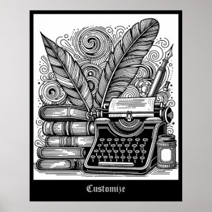 Thema van de  schrijver 2 Kleur mij Poster