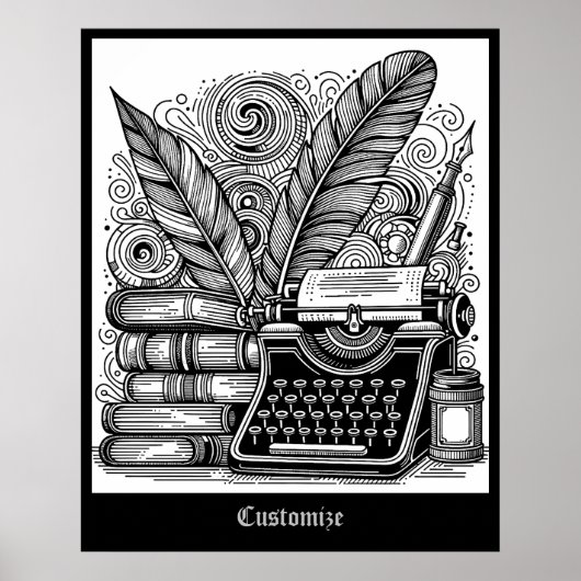 Thema van de  schrijver 2 Kleur mij Poster (Voorkant)