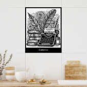 Thema van de  schrijver 2 Kleur mij Poster (Keuken)